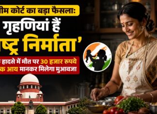 सुप्रीम कोर्ट का बड़ा फैसला: गृहणियां हैं ‘राष्ट्र निर्माता’, सड़क हादसे में मौत पर 30 हजार रुपये मासिक आय मानकर मिलेगा मुआवजा